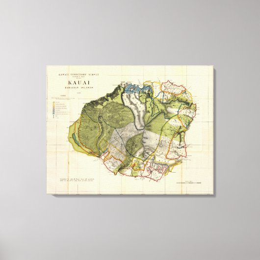 Kauai, Hawaii Canvas Afdruk (Voorkant)