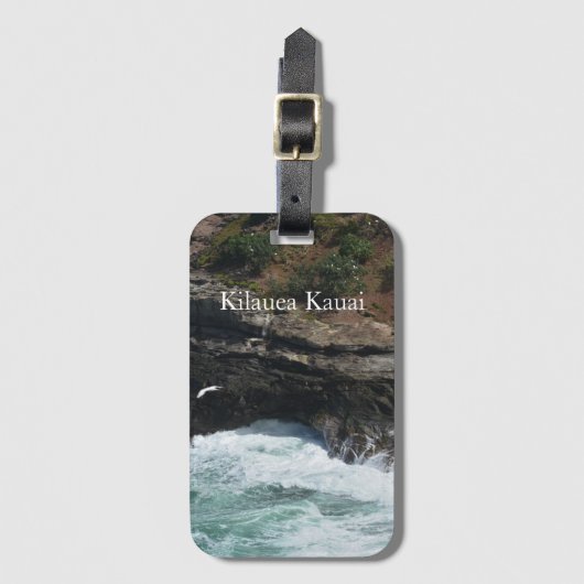 Kauai Hawaii Cliffs bij Kilauea Ocean Bagagelabel (Voorkant (verticaal))