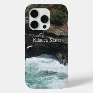 Kauai Hawaii Cliffs bij Kilauea Ocean iPhone 15 Pro Case