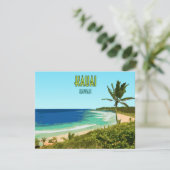 Kauai Hawaii Coast Beach Flat Kaart (Staand voorkant)