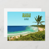 Kauai Hawaii Coast Beach Flat Kaart (Voorkant / Achterkant)