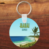 Kauai Hawaii Coast Beach Vintage Sleutelhanger (Voorkant)