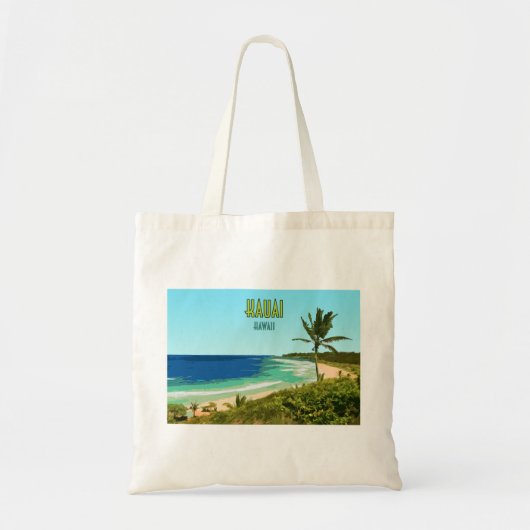 Kauai Hawaii Coast Beach Vintage Tote Bag (Voorkant)