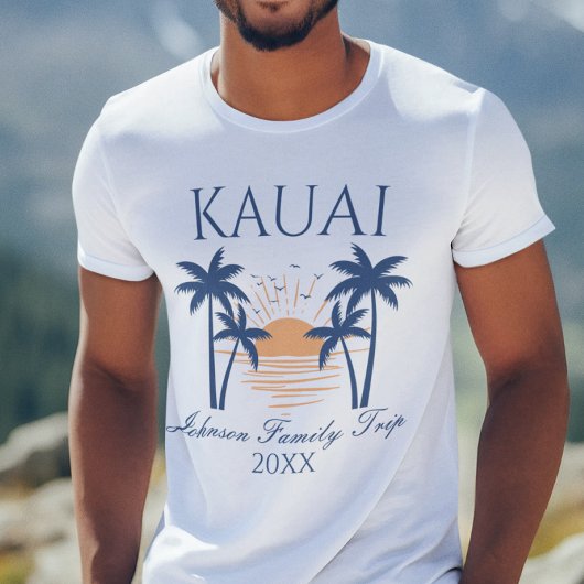 Kauai Hawaii Familievakantie T-shirt