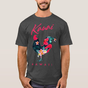 Kauai Hawaii Flower Hibiscus Chicken Lover Souveni T-shirt