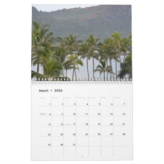Kauai Hawaii Fotografie Kalender (Mar 2026)