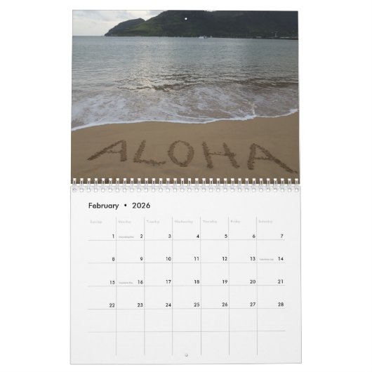 Kauai Hawaii Fotografie Kalender (Feb 2026)