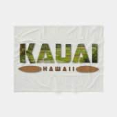 Kauai Hawaii Fototekst: Home Decor Fleece Deken (Voorkant (Horizontaal))
