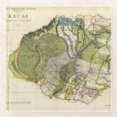 Kauai, Hawaii Glazen Onderzetter (Voorkant)