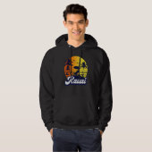 Kauai Hawaii Hawaiian Sunset Beach Retro Hoodie (Voorkant volledig)