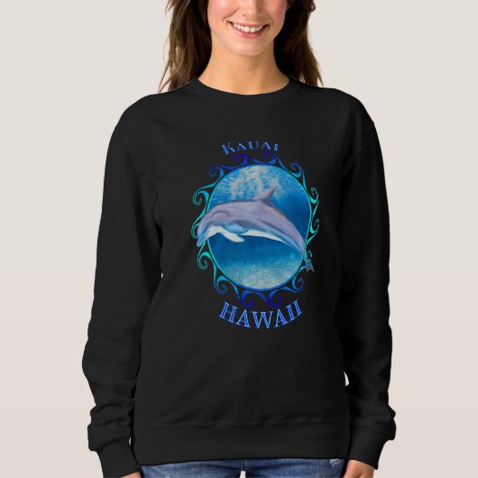 Kauai Hawaii Hi Vacation Souvenir Dolphin Trui (Voorkant)