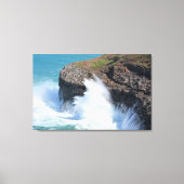 Kauai Hawaii Kilauea Oceaangolven Canvas Afdruk (Voorkant)