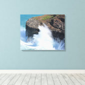 Kauai Hawaii Kilauea Oceaangolven Canvas Afdruk (Insitu (Houten vloer))
