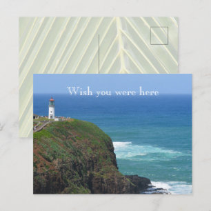 Kauai Hawaii Kilauea vuurtoren Briefkaart