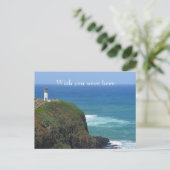 Kauai Hawaii Kilauea vuurtoren Briefkaart (Staand voorkant)