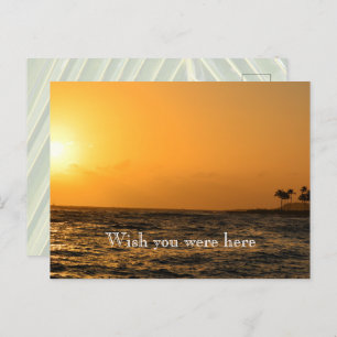 Kauai Hawaii Koloa Ocean Sunset Briefkaart
