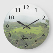 Kauai, Hawaii Landscape Scene Light Grote Klok (Voorkant)