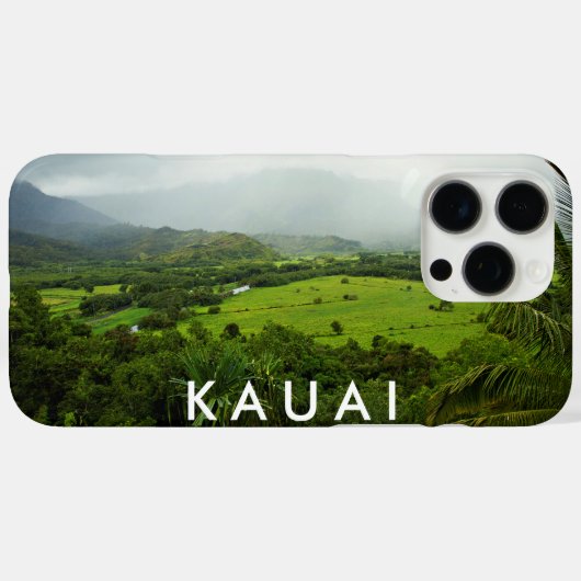 Kauai, Hawaii Landscape Scene met tekst Case-Mate iPhone Case (Achterkant (horizontaal))