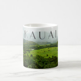 Kauai, Hawaii Landscape Scene met Text Koffiemok