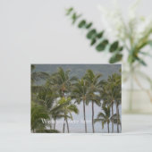 Kauai Hawaii Lihue Palm Trees Ocean Briefkaart (Staand voorkant)