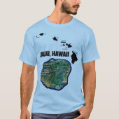 Kauai Hawaii met Hawaïaanse eilanden T-shirt (Voorkant)