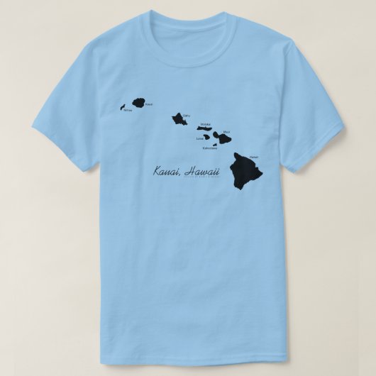 Kauai Hawaii met Hawaïaanse eilanden T-shirt (Design voorkant)