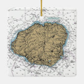 Kauai Hawaii Nautical Chart Keramisch Ornament (Achterkant)