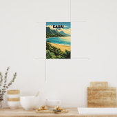 Kauai Hawaii nostalgische reizen Poster (Keuken)