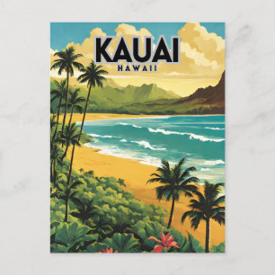 Kauai Hawaii nostalgische vintage reizen Briefkaart