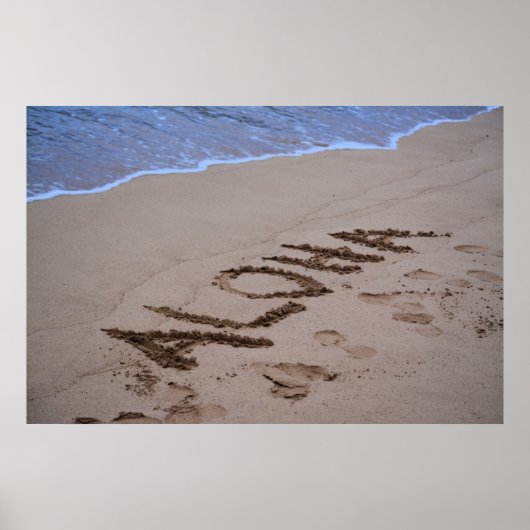 Kauai Hawaii Ocean Beach Aloha Poster (Voorkant)
