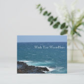 Kauai Hawaii Ocean Spouting Horn Briefkaart (Staand voorkant)