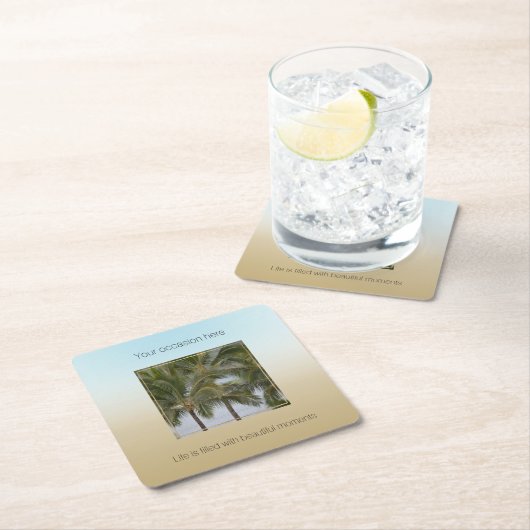 Kauai Hawaii Palm Trees Beauful Moments Kartonnen Onderzetters (Insitu)