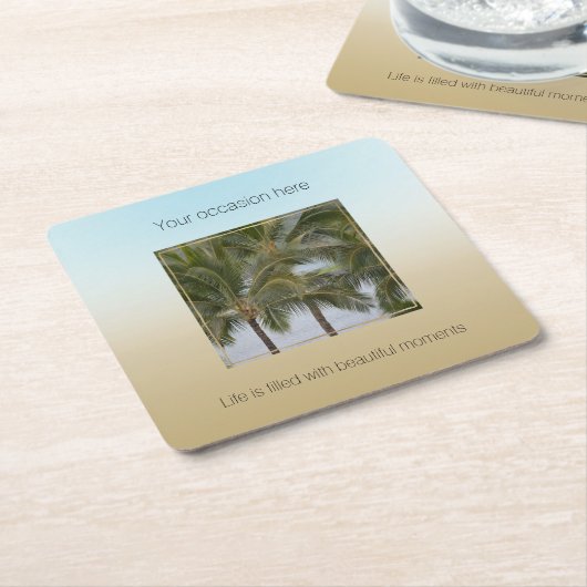 Kauai Hawaii Palm Trees Beauful Moments Kartonnen Onderzetters (Schuin)