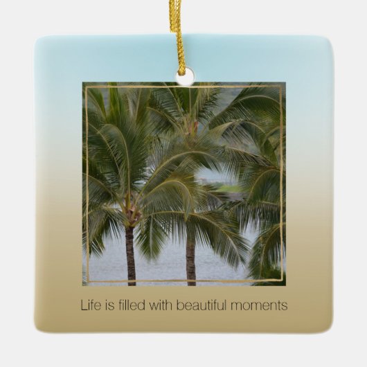Kauai Hawaii Palm Trees Beauful Moments Keramisch Ornament (Voorkant)