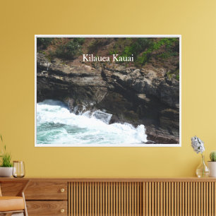 Kauai Hawaii Peacock Feathers Canvas Afdruk