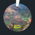 Kauai, Hawaii - Poipu & Waimea Ornament<br><div class="desc">Poipu Beach en de Waimea Canyon van Kauai,  Hawaii. Pas het jaar van uw keuze aan.</div>