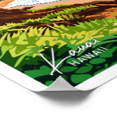 Kauai Hawaii reizen  illustratie Poster (Hoek)