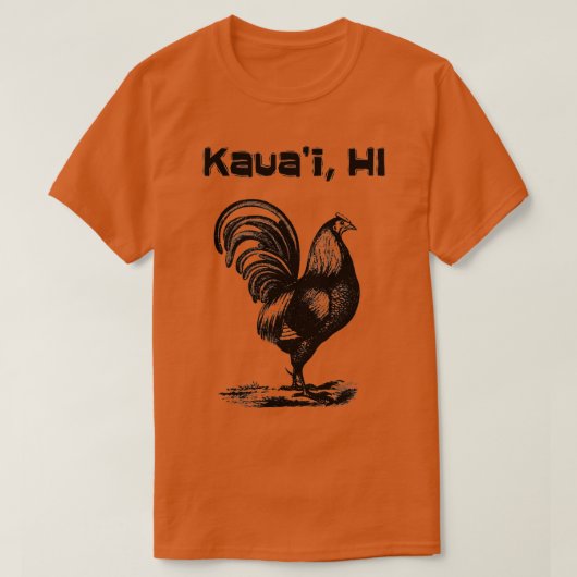 Kauai Hawaii Rooster Chicken T-shirt (Design voorkant)