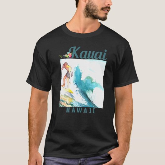 Kauai Hawaii Surfing Hawaiian Surf  Surfer T-shirt (Voorkant)