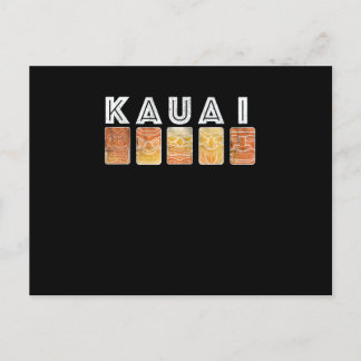 Kauai Hawaii  Tiki Mmaskers Briefkaart