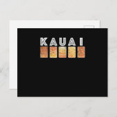Kauai Hawaii  Tiki Mmaskers Briefkaart (Voorkant / Achterkant)