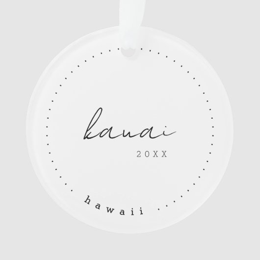 Kauai Hawaii Travel United States Simple Ornament (voorkant)