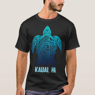Kauai Hawaii Tribal Zee Turtle Hawaiian Surfer Scu T-shirt
