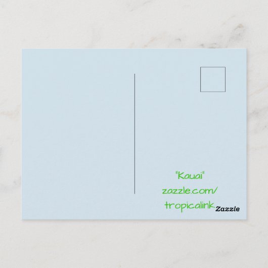 Kauai Hawaii Tropical Mountain Range Briefkaart (Achterkant)