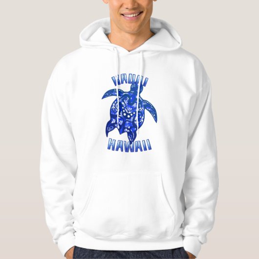 Kauai Hawaii Vacation Tribal Turtle Hoodie (Voorkant)