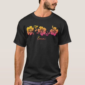 Kauai Hawaii Vakantie Souvenir Hibiscus Bloem Kuns T-shirt