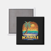 Kauai Hawaii Vintage verontruste souvenir Magneet (Voorkant / Achterkant)