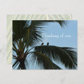 Kauai Hawaii Vogels in Palm Tree Briefkaart (Voorkant / Achterkant)