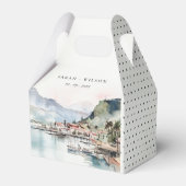 Kauai Hawaii Watercolor Landscape Wedding Bedankdoosjes (Achterkant)