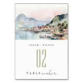 Kauai Hawaii Watercolor Landscape Wedding Kaart (Achterkant)